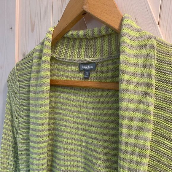 NEIMAN MARCUS Striped Cardigan Sweater - Picture 2 of 8